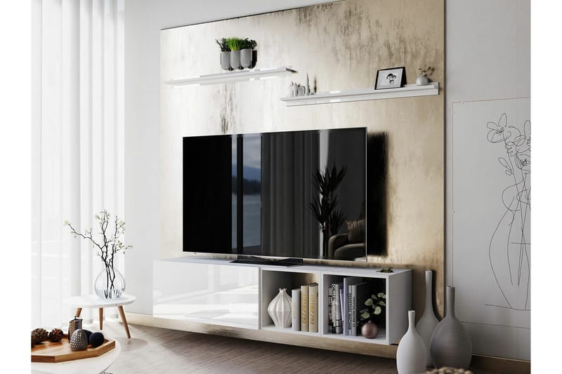 Summerville Möbelset För Vardagsrum White - Møbler - Møbelsett - Møbelsett til stue