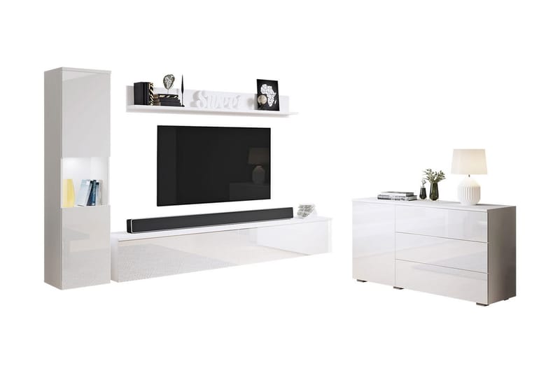 Valga Møbelsett Til Stuen Hvit - Hvit - Møbler - Møbelsett - Møbelsett til stue