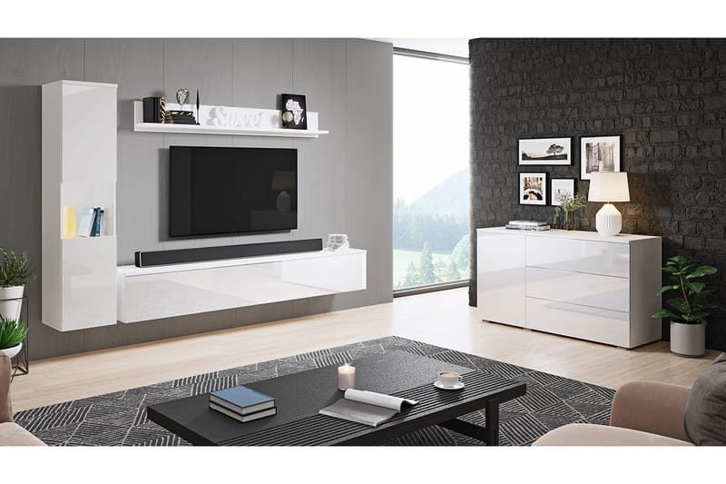 Valga Møbelsett Til Stuen Hvit, Hvit