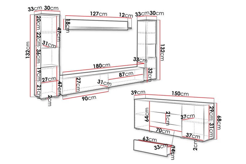 Valga Møbelsett Til Stuen Natur - Natur - Møbler - Møbelsett - Møbelsett til stue