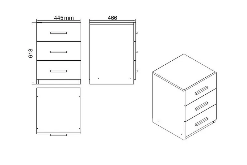Benich Møbelsett Kontor - Teak/Antrasitt - Møbler - Møbelsett - Møbelsett til kontor