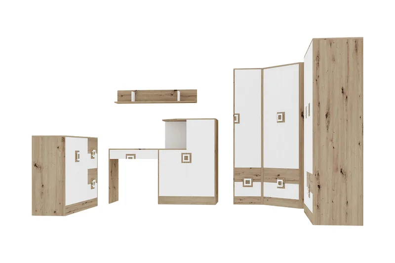 Klacksberg Kontormøbler - Tre / Natur / Hvit - Møbler - Møbelsett - Møbelsett til kontor