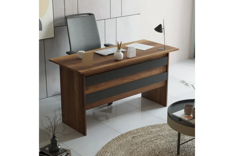 Sanjoan Møbelsett Kontor - Teak/Antrasitt - Møbler - Møbelsett - Møbelsett til kontor