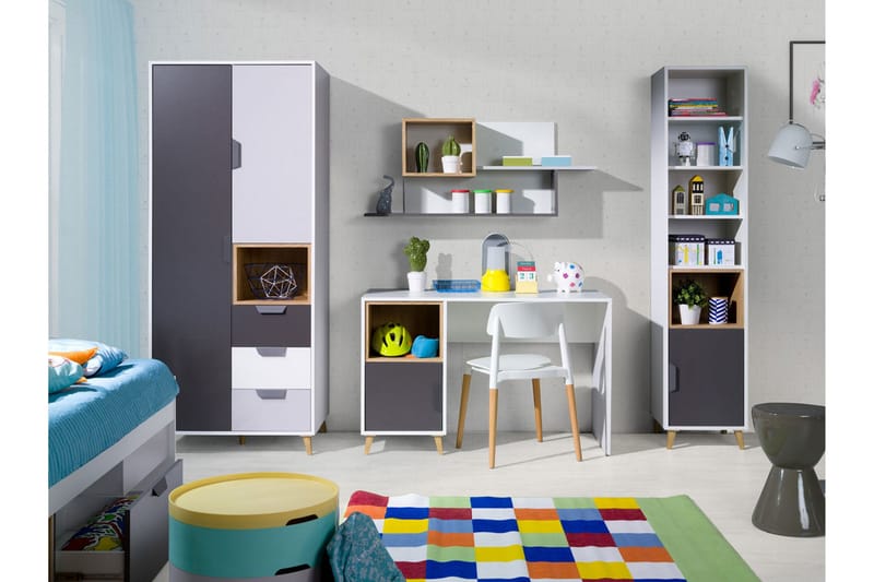 Sayuki Møbelsett Til Kontor, Hvit/Grå