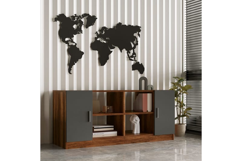 Valladbla Møbelsett Kontor - Teak/Antrasitt - Møbler - Møbelsett - Møbelsett til kontor