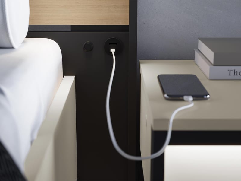 Navron Soveromsmøbelsett - Beige/Svart - Møbler - Møbelsett - Møbelsett til soverom