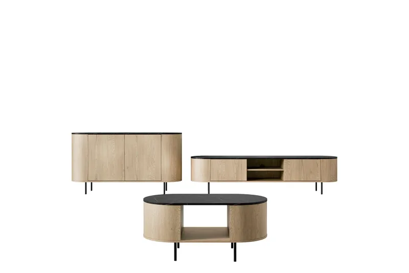 Pantego Møbelsett Til Stue - Brun - Møbler - Møbelsett - Møbelsett til stue