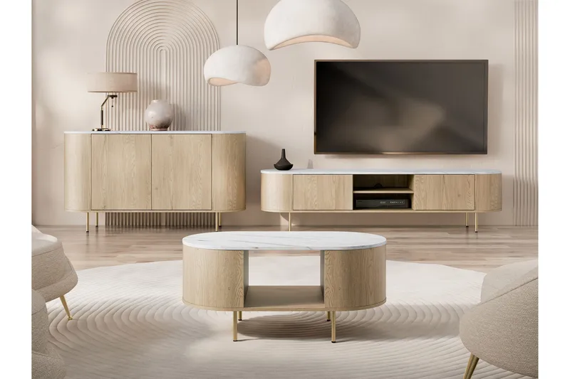 Pantego Møbelsett Til Stue - Brun - Møbler - Møbelsett - Møbelsett til stue