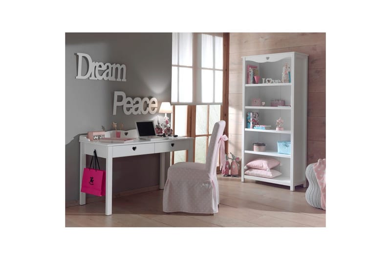 Pult med bokhylle Amori Hvit - Møbler - Møbelsett - Møbelsett til kontor