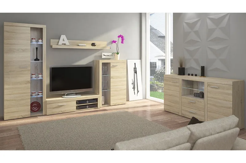 Rumba Møbelsett, Beige / Grå