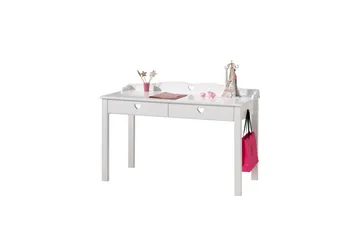Seng med lamellbunn nattbord garderobe skrivebord bokhylle Amori Hvit 3-dører - 3-dører - Møbler - Møbelsett - Møbelsett til soverom