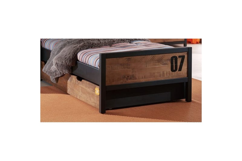 Seng med lamellbunn skuff nattbord 3-dørs garderobe Alex - Møbler - Møbelsett - Møbelsett til soverom