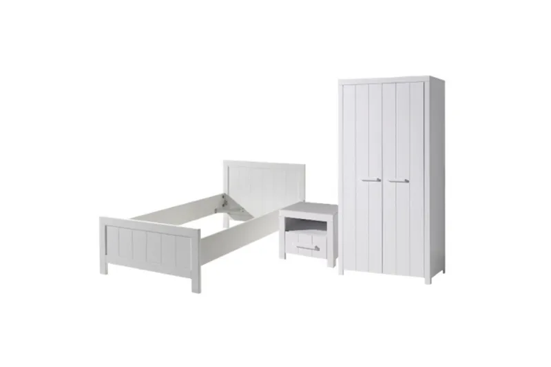 Seng med Nattbord 2-dørs garderobe Erik, undefined