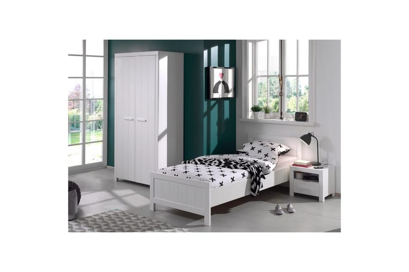 Seng med Nattbord 2-dørs garderobe Erik - Møbler - Møbelsett - Møbelsett til soverom