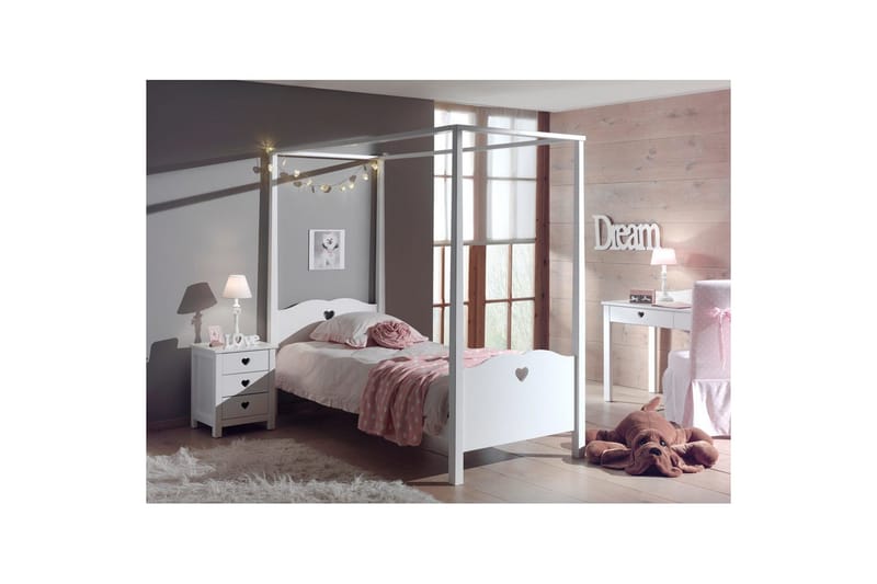 Seng med Nattbord Amori Hvit - Møbler - Møbelsett - Møbelsett til soverom