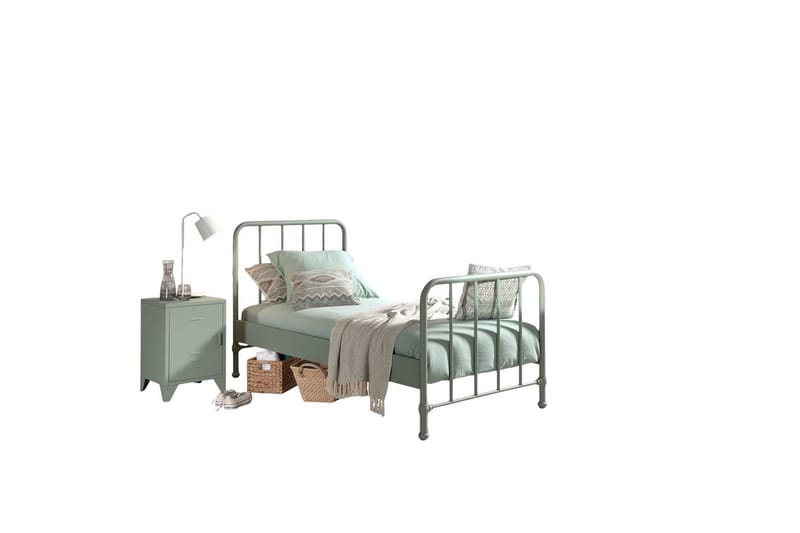 Seng med Nattbord Bronxx Olivengrønn - Olivengrønn - Møbler - Møbelsett - Møbelsett til soverom