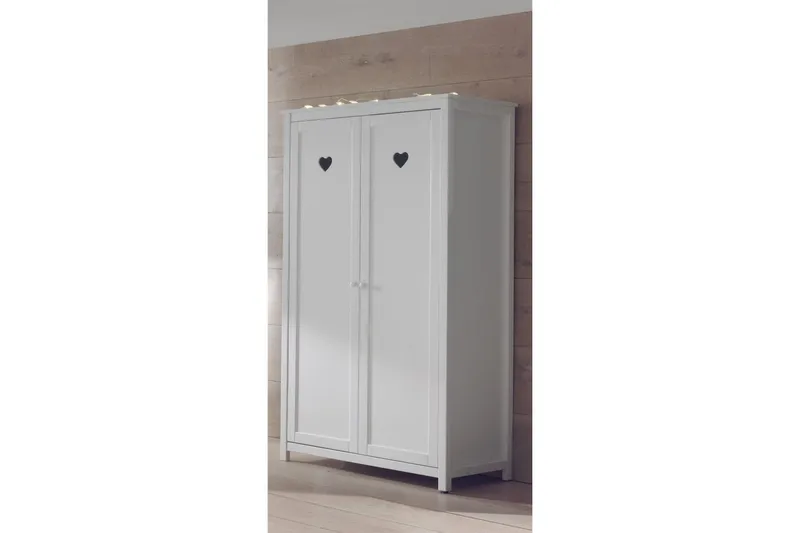 Seng med nattbord garderobe Amori Hvit 2-dørs - 2-dørs - Møbler - Møbelsett - Møbelsett til soverom