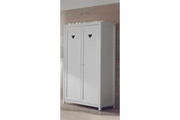 Seng med nattbord garderobe Amori Hvit 2-dørs - 2-dørs - Møbler - Møbelsett - Møbelsett til soverom