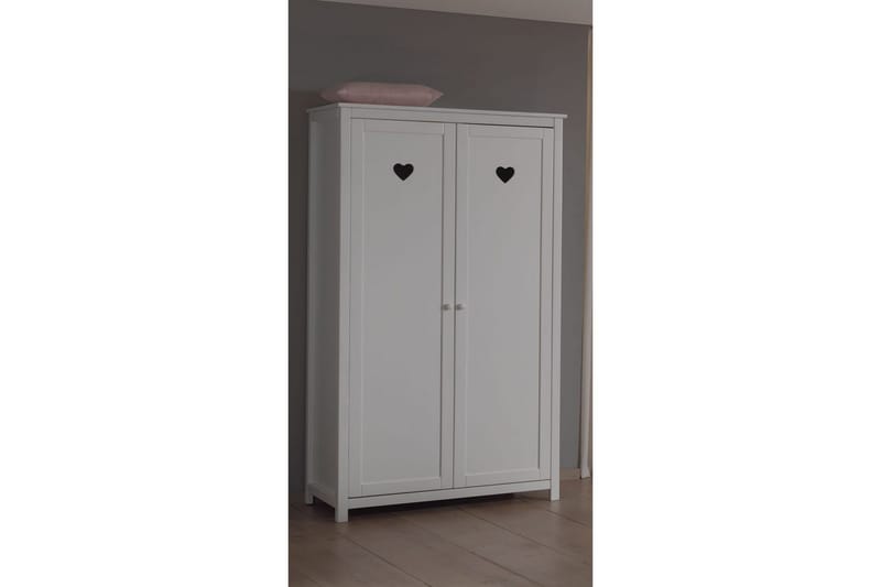 Seng med nattbord garderobe Amori Hvit 2-dørs - 2-dørs - Møbler - Møbelsett - Møbelsett til soverom