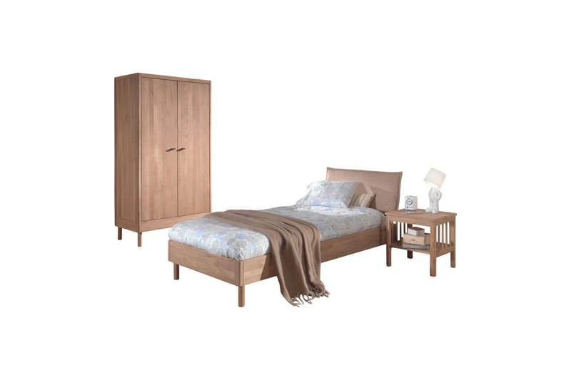 Seng med nattbord garderobe Forrest Eik, Eik
