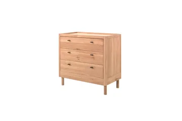 Seng med nattbord garderobe Forrest kommode med 3 skuffer Eik - Eik - Møbler - Møbelsett - Møbelsett til soverom