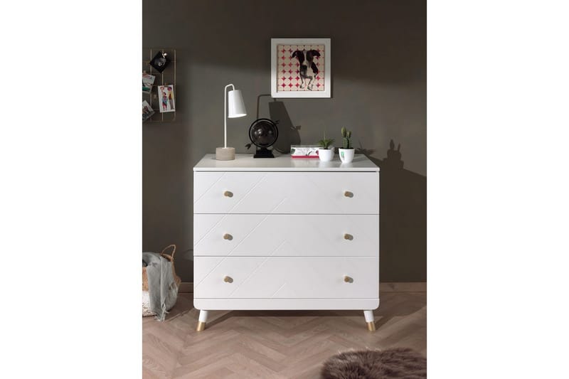 Seng med nattbord garderobe kommode Billy Hvit - Møbler - Møbelsett - Møbelsett til soverom