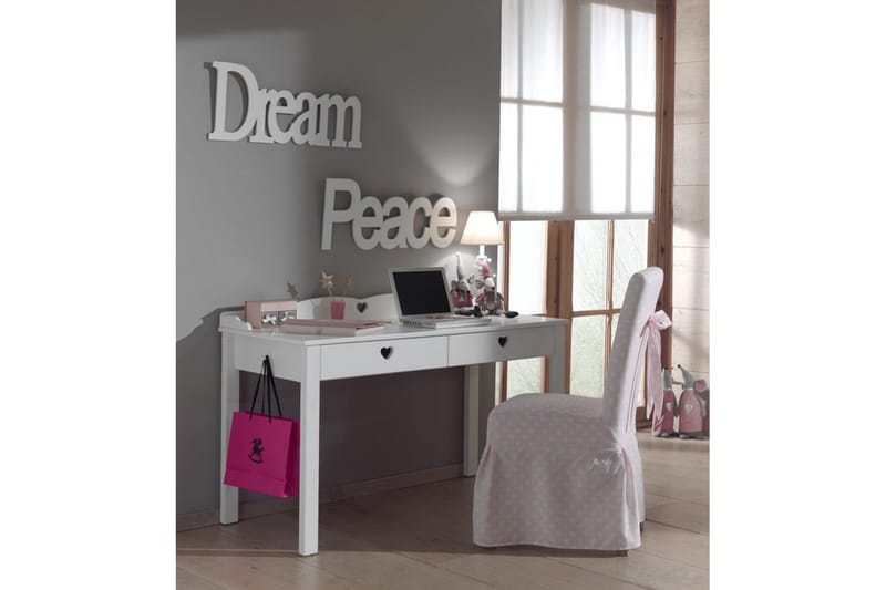 Seng med nattbord garderobe skrivebord Amori Hvit 2-dørs - 2-dørs - Møbler - Møbelsett - Møbelsett til soverom