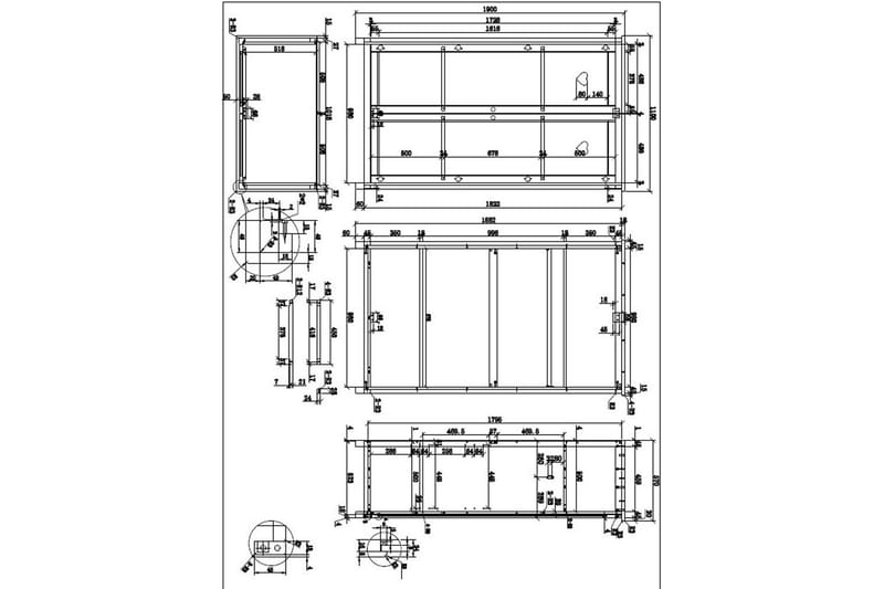Seng med nattbord garderobe skrivebord Amori Hvit 2-dørs - 2-dørs - Møbler - Møbelsett - Møbelsett til soverom