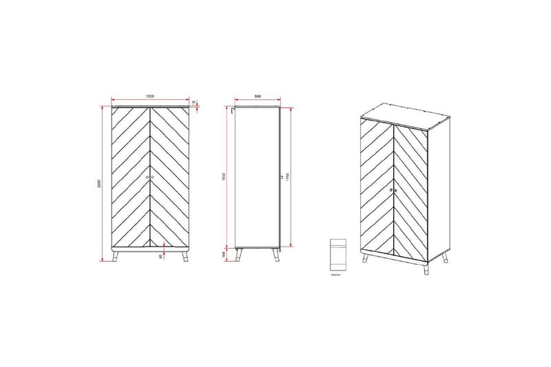 Seng med nattbord garderobe skrivebord Billy Hvit - Møbler - Møbelsett - Møbelsett til soverom
