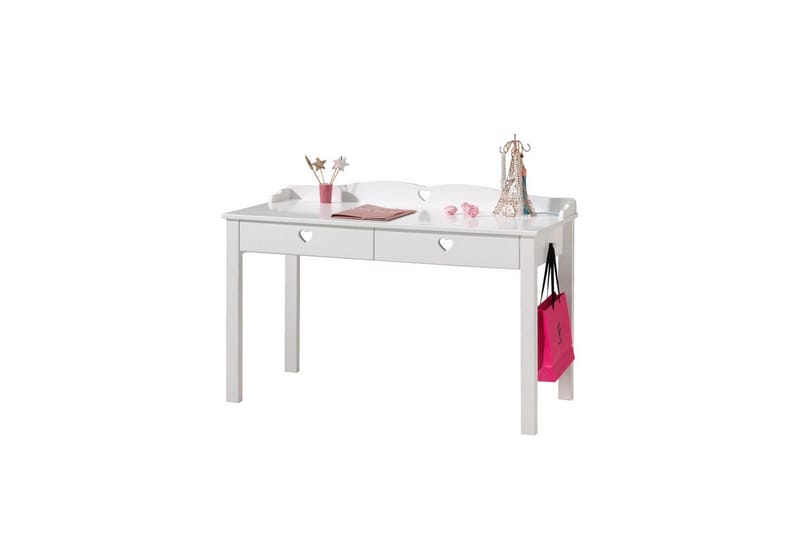 Seng med nattbord garderobe skrivebord bokhylle Amori Hvit 3-dører - 3-dører - Møbler - Møbelsett - Møbelsett til soverom