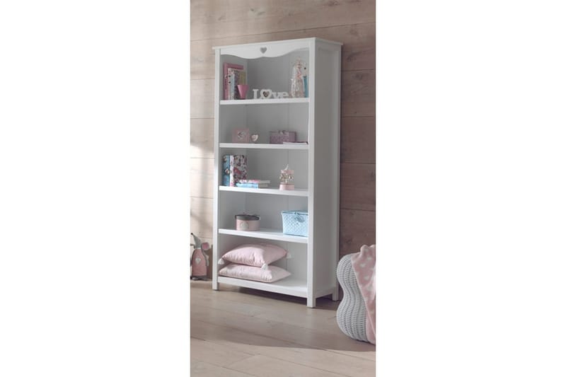 Seng med nattbord garderobe skrivebord bokhylle Amori Hvit 3-dører - 3-dører - Møbler - Møbelsett - Møbelsett til soverom