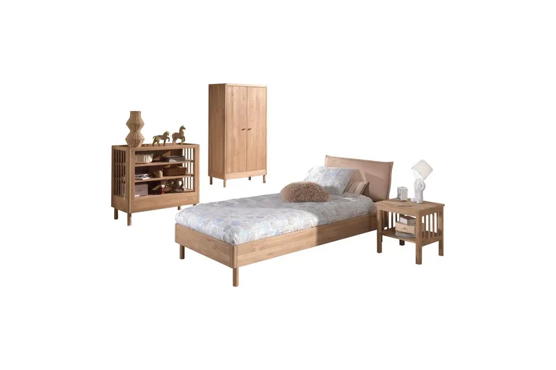 Seng med nattbord garderobe stellebord Forrest Eik, Eik