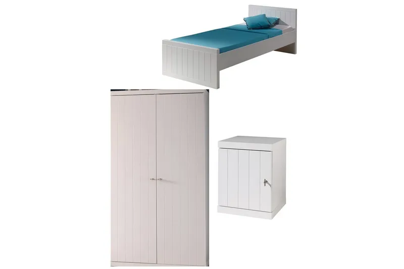 Seng med nattbord garderobeskap Robin, undefined