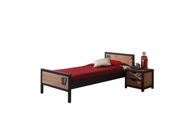 Seng med ribbebunn nattbord Alex, undefined