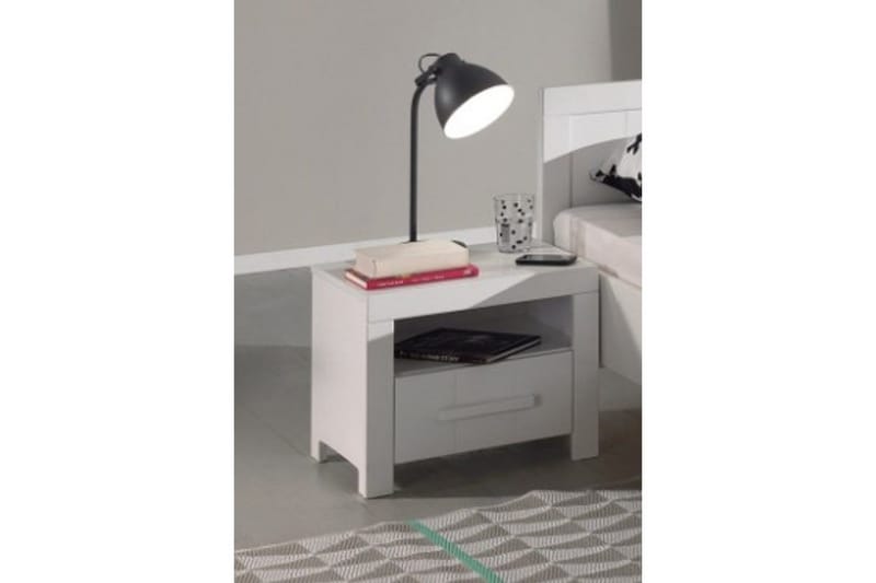 Seng med ribbebunn nattbord to-dørs garderobe Erik - Møbler - Møbelsett - Møbelsett til soverom