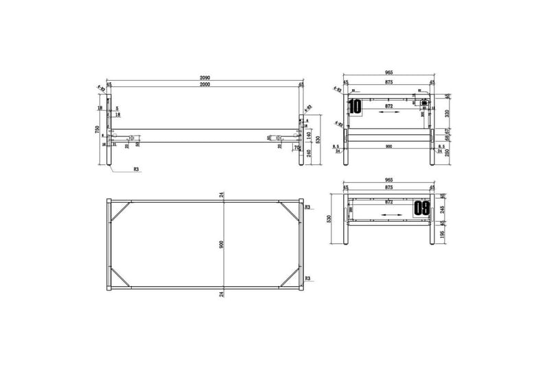 Seng med skuff Nattbord Alex - Møbler - Møbelsett - Møbelsett til soverom