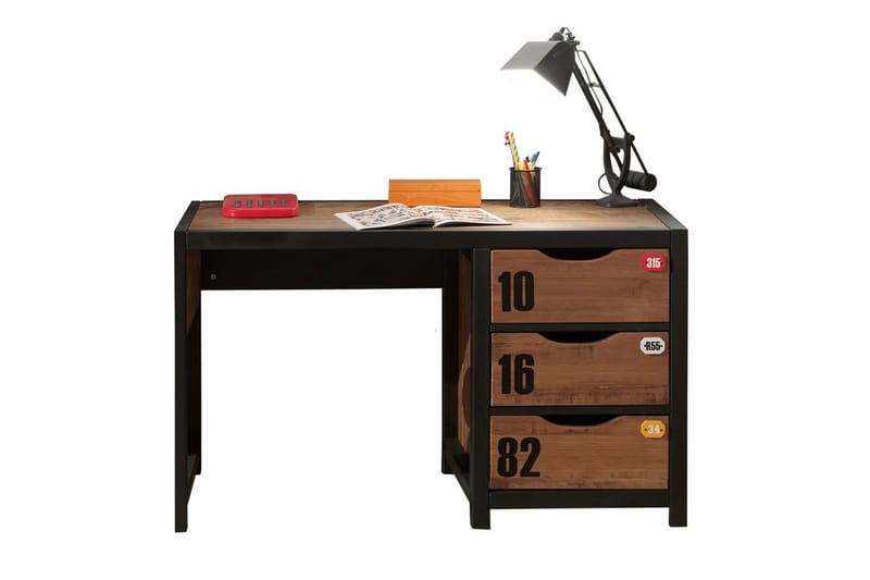 Seng med skuff Nattbord Skrivebord Garderobeskap Bokhylle Alex 3-dører - 3-dører - Møbler - Møbelsett - Møbelsett til soverom