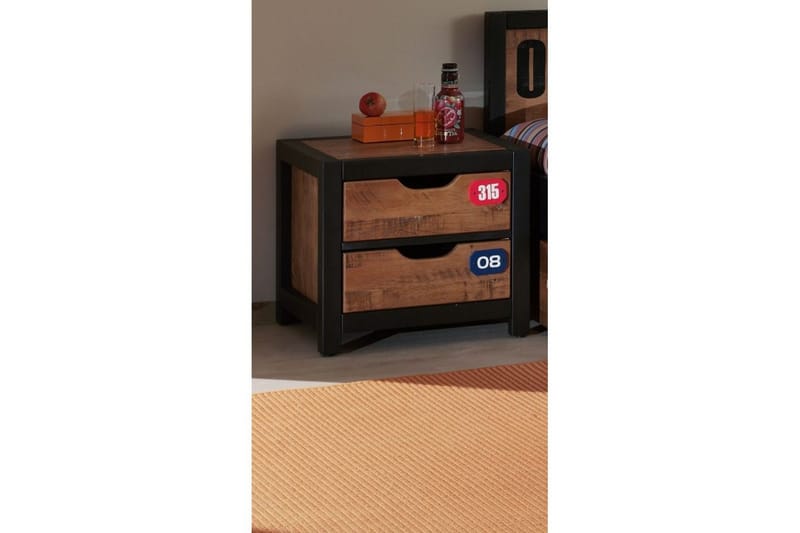 Seng med Skuff Nattbord Skuff 2-dørs Garderobe Alex - Møbler - Møbelsett - Møbelsett til soverom