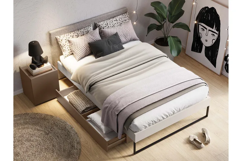 Sigmana Møbelsett For Soverom - Lys Grå/Beige - Møbler - Møbelsett - Møbelsett til soverom