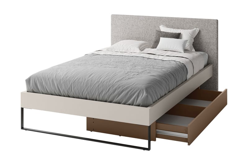 Sigmana Møbelsett For Soverom - Lys Grå/Brun/Beige - Møbler - Møbelsett - Møbelsett til soverom