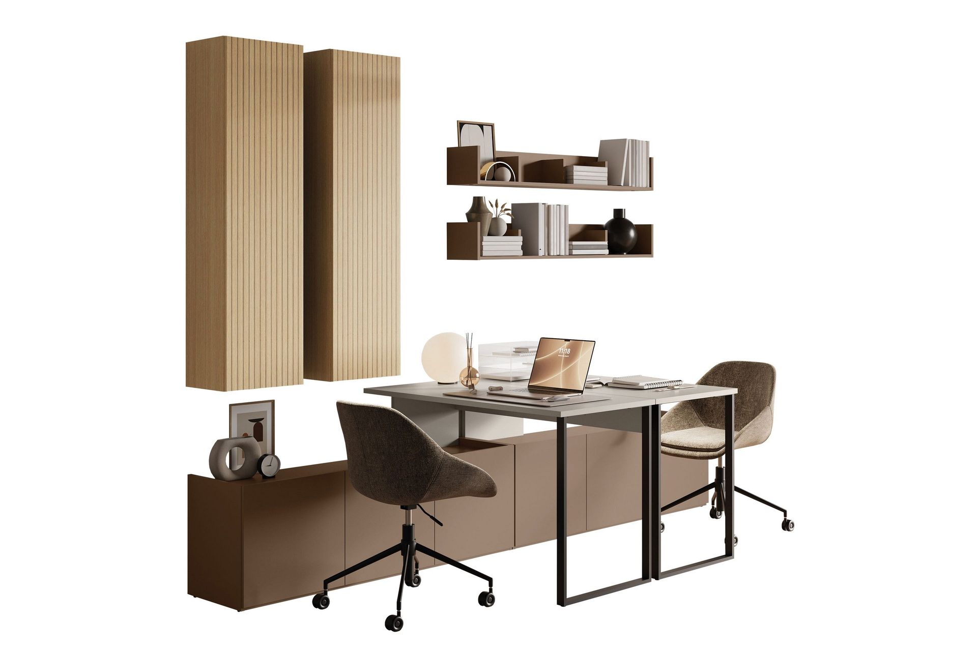 Sigmana Møbelsett For Stue - Lys Grå/Beige