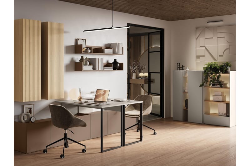 Sigmana Møbelsett For Stue - Lys Grå/Brun/Beige - Møbler - Møbelsett - Møbelsett til stue