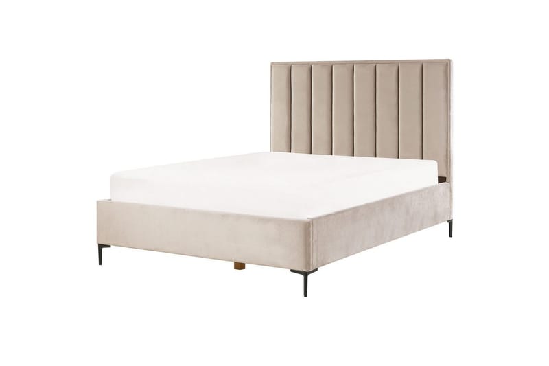 Soveromssett Sezanne Beige/grå/svart, 160x200 cm, Fløyel - Beige/grå/svart, 160x200 cm, Fløyel - Møbler - Møbelsett - Møbelsett til soverom
