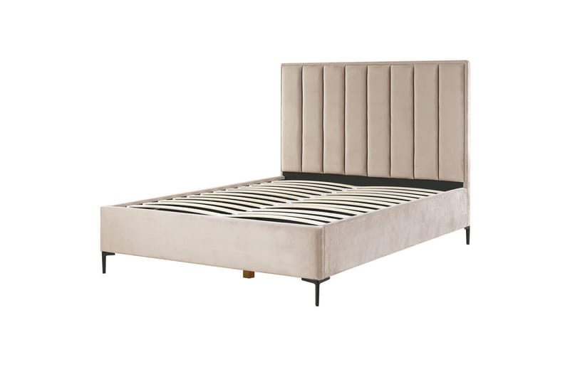 Soveromssett Sezanne Beige/grå/svart, 160x200 cm, Fløyel - Beige/grå/svart, 160x200 cm, Fløyel - Møbler - Møbelsett - Møbelsett til soverom