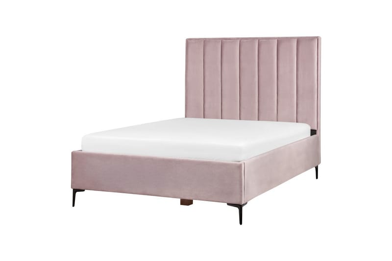 Soveromssett Sezanne Rosa/Svart, 140x200 cm, Fløyel - Rosa/Svart, 140x200 cm, Fløyel - Møbler - Møbelsett - Møbelsett til soverom