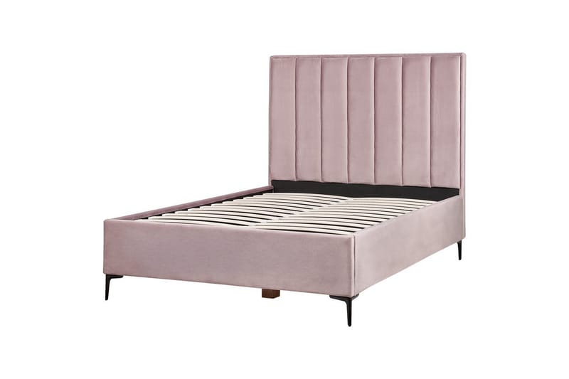 Soveromssett Sezanne Rosa/Svart, 140x200 cm, Fløyel - Rosa/Svart, 140x200 cm, Fløyel - Møbler - Møbelsett - Møbelsett til soverom