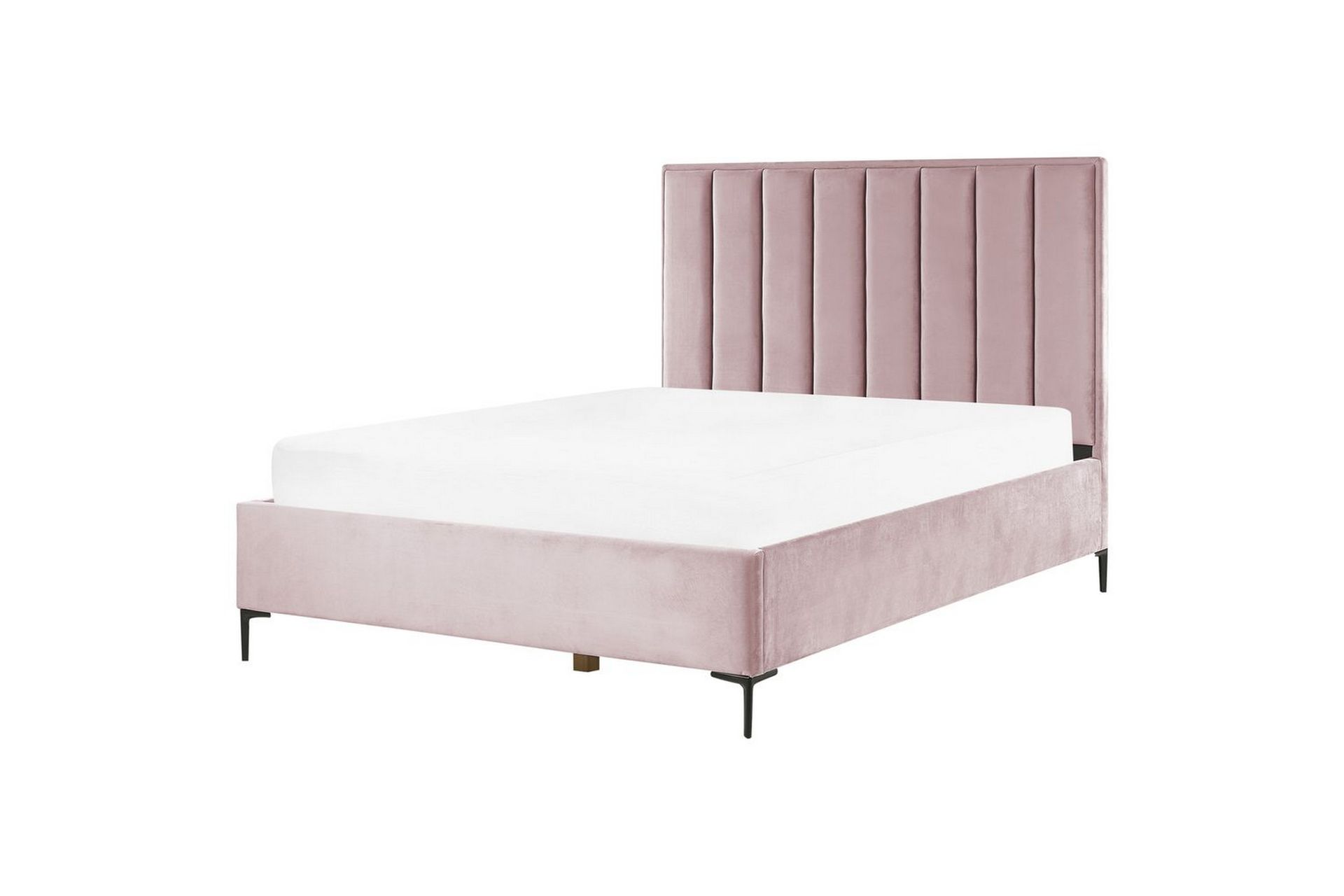 Soveromssett Sezanne Rosa/Svart, 160x200 cm, Fløyel - Rosa/Svart, 160x200 cm, Fløyel - Møbler - Møbelsett - Møbelsett til soverom