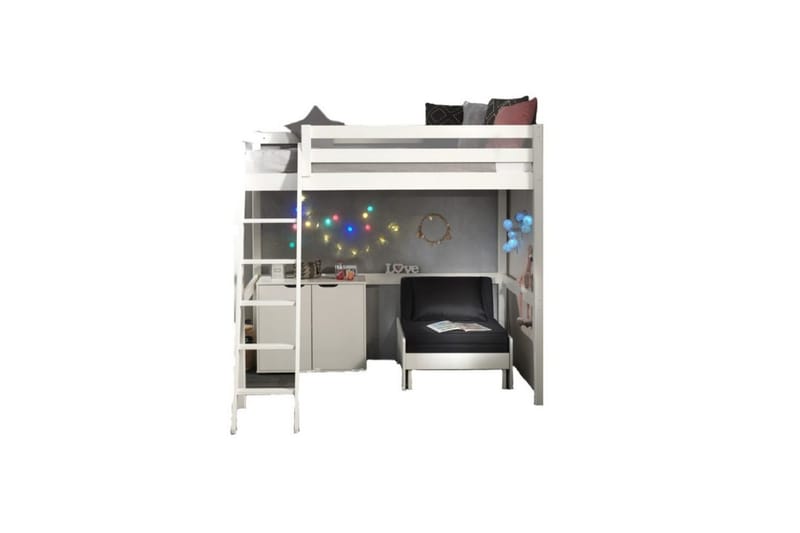Sovesofa og Kommode Pino Mezzanine 2-dører 140 x 200 cm - 140 x 200 cm - Møbler - Møbelsett - Møbelsett til soverom