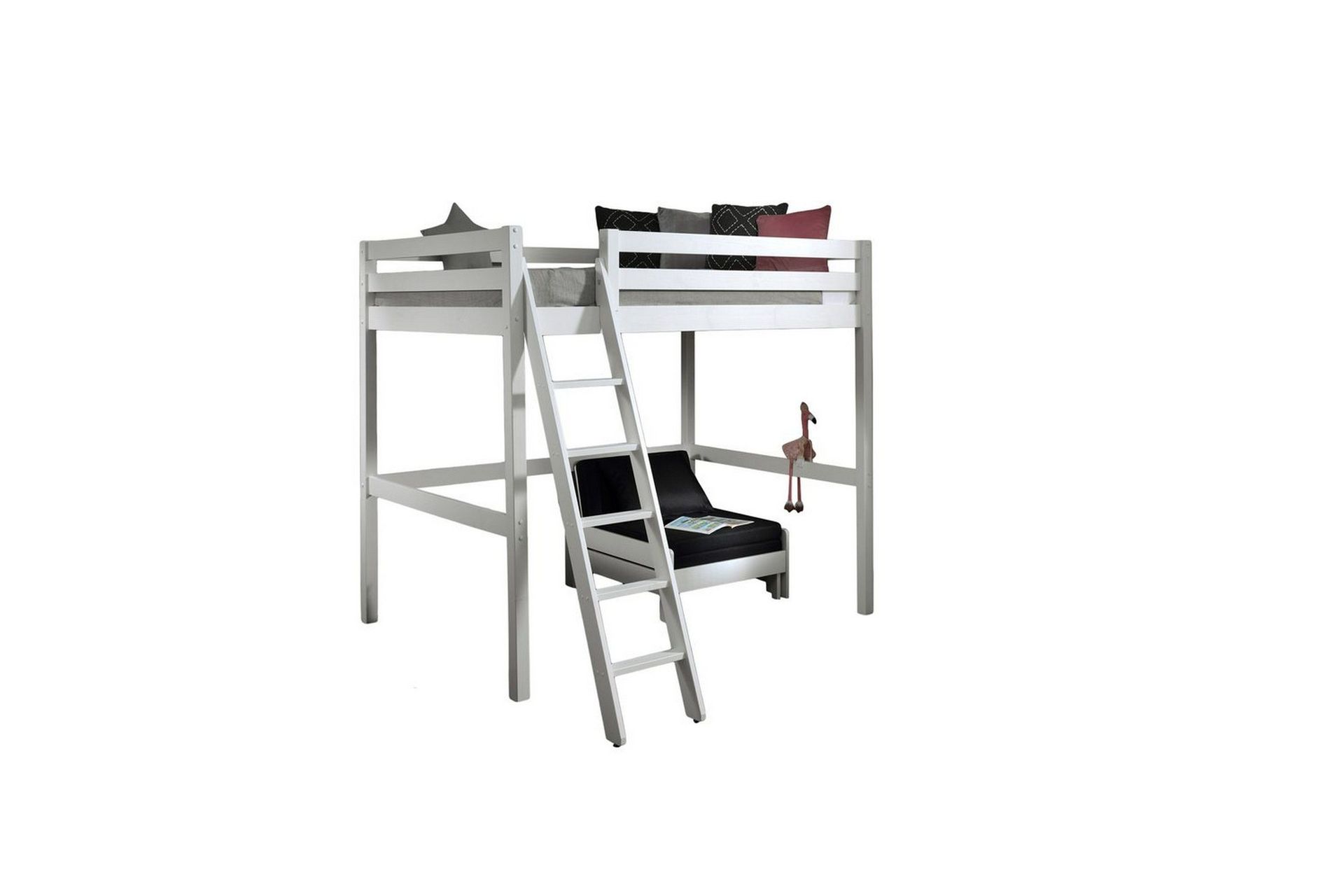 Sovesofa Pino Mezzanine Hvit, 140 x 200 cm - Hvit, 140 x 200 cm