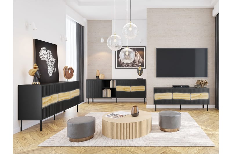 Stintino Møbelsett Til Stue - Beige/Brun - Møbler - Møbelsett - Møbelsett til stue